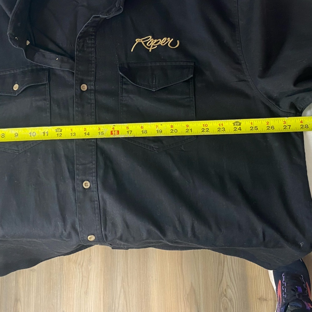 Roper Vintage Western Shirt, Black and Tan,‎ Size 2XL Black and Tan Men's Shirt - Picture 15 of 15